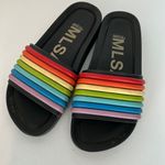 Melissa MLSA  3D rainbow stripe slides made in Brazil Size 6 Photo 0