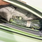 Isabelle Vegan Leather Light Cream Gold Hardware Crossbody Handbag NEW Green Photo 2