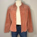AMI Pink Vintage Suede Shirt Jacket Size LP Photo 0