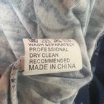 Floral Short Sleeve Women's Dip Dye Blue Henley Top Size 5XL Photo 9