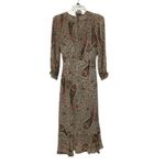 Veronica Beard Beige Derby Paisley Silk Midi Dress Womens Size 00 Ruffles Photo 4
