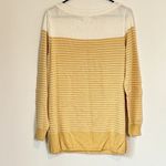 Caslon NWT Colorblock Striped Sweater in Yellow Placed Stripe - M Photo 6