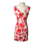 Floral Rose Mini Dress NWT (Muse) 8 White Photo 1