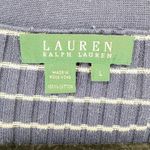 Ralph Lauren Lauren Navy White Striped Cotton Cardigan Sweater L coastal Photo 3