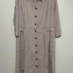 Ambiance Apparel Light Tan Shirt Dress Size 10 Photo 0