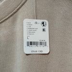 Free People  Slow It Down Pullover Sweatshirt Light Sand Oversized Comfy Large Photo 4