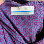 Columbia  Tank Dress Purple Pink Patterned Crossback Knee‎ Length Midi Polka Dot Photo 5