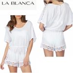 La Blanca  “Island Fare” White Coverup Romper Women’s Size M NWT Photo 1
