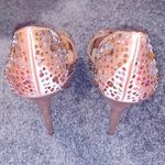 ALDO Rose Gold Rhinestone Platform Heels Photo 3