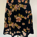 Free People  Margaux black velvet floral mini skirt Photo 0