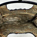 Vintage Navy Raffia Beaded Clutch Evening Bag Top Handle Purse Blue Photo 5