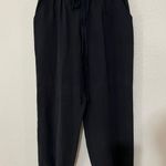 Trina Turk  black crepe high rise joggers pants 2 Photo 0