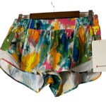 NWT Lululemon Hotty Hot LR Lined Shorts 2.5" No Limits White Multi White Sz 12 Photo 0