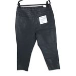 Good American Good Classic Coated Jeans Faux Leather Hi-Rise Skinnyish Black 18 Photo 4