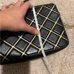 Michael Kors  Crossbody Bag, Black & Gold Square Check, Jet Set Travel Photo 6