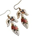 Butterfly & Floral cloisonné Enamel Earrings Photo 9