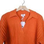 Pistola Womens Small Zoe Relaxed Polo Sweater in Burnt Orange NEW Photo 3