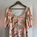 Free People  Callie Button Front Puff Sleeve Printed Tunic Mini Dress - S… Photo 8