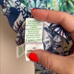 Lilly Pulitzer  Hartwell Linen V-Neck Tee Shirt in Tropical Beach Photo 4