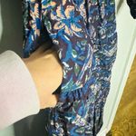 SEA NEW YORK Navy Pink Noah Smocked Long Sleeve Midi Dress Size 2 Blue Photo 5