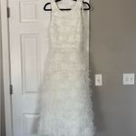 Lulus Uniquely Delightful White Textured Patchwork Backless White Midi Dress NWT Size L Photo 6