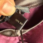 NWT Kiki de Montparnasse Silk Charmeuse Muse Romper, Size XS, Bordeaux Purple Photo 3