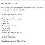 Band of Gypsies NWT Kingston Floral Midi Skirt Photo 2