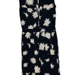 Vince Chrysanthemum Black & White Print Floral 100% Silk Jumpsuit Size Large Photo 1