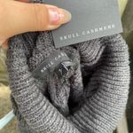 Skull Cashmere NWT  CHARCOAL CABLE KNIT TURTLENECK SWEATER Photo 4