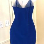 2000s blue asymmetrical cami spaghetti strap. dress with a stretchy material asymmetrical hem Size XS Photo 2