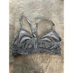 Aerie  Women's Gray Lace Longline Bralette Standard M Racerback Floral Pu… Photo 1