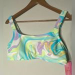 New Junior’s XL Extra Large Bright Pastel Marble Ruched Bikini Swim Top Size undefined Photo 3