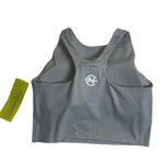 Nautica Competition Sports Bra Crop Top Light Grey Heather Logo Women’s Size L Photo 1