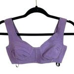 Herve Leger  Bra Top Medium Orchid Purple Boucle Knit Fabric Photo 0