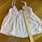 Abercrombie & Fitch  Vintage Y2K Babydoll Lace Trim Ruffle Adj Straps XS Pink Photo 5