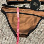 NWT Duskii Neoprene Ochre Bikini Amber Brown Bronze Metallic Set Photo 14