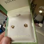 Gold Clover Earrings Photo 1