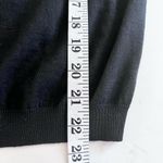 Moschino  Black Virgin Wool Rosette Long Sleeve Crewneck Pullover Sweater Size S Photo 4