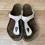 Birkenstock Gizeh Birko-Flor Graceful Pearl White Thong Women's Sandals, Size 40 Photo 4