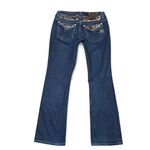 Miss Me Jeans Women’s 30 Easy Boot Cut Bling Flap Pockets JE5731E2L Denim Photo 2