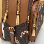 Michael Kors Brown Multi Jaycee Large Zip Jet Set Girls Print Backpack Photo 7