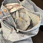 Alice + Olivia AO.LA Good highrise exposed button lightwash distressed jeans, 27 Photo 15