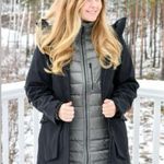 Athleta Iceland Black Parka Winter Coat Jacket Small Snow Ski Photo 11