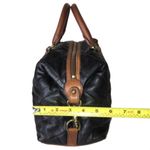 Ralph Lauren Black Leather Diamond Quilted Doctors Boston Duffle Bag Photo 13