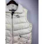 Women’s  2XL Cream Quilted Puffer Vest with Harley Davidson Logo Photo 1