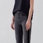 AGOLDE Charcoal Gray Black Slim Jeans Side Stripe Womens Size 25 Photo 0