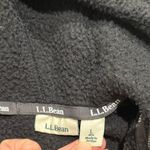 L.L. Bean Sherpa fleece half zip hoodie black Brown Size L Photo 2