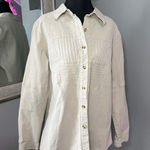 Denim & Co  White Button Down Shirt Size 1X.  Photo 0