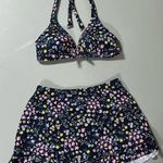 Draper James Navy Blue Floral Bikini Top and Swim-Skirt Bathing Suit Bottoms Coords Matching Set 🌸 Photo 1