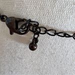 Black Metal Teal Bead Tiered Long Necklace Boho Festival Photo 2